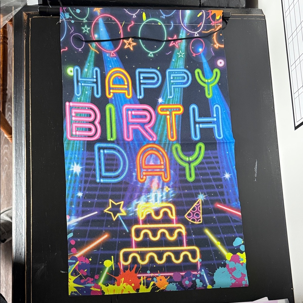 🔥 Bundle 16 Happy Birthday Neon Flag Banner - Colorful Birthday Decor